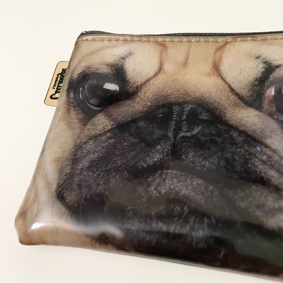 Catseye Pug Dog Face Zipper Pouch - Picture 7 of 13